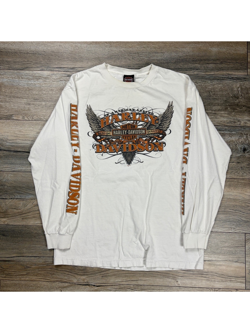 Harley-Davidson white long sleeve shirt